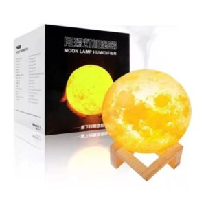 Humidificador Lampara Vaporizador Velador Luna Luz Led Aroma