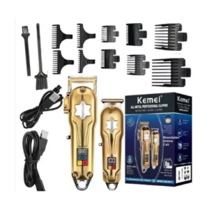 Combo Maquina Peluquería + Patillera Inalámbrica Kemei Km2011