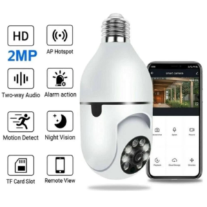 Cámara Lp Robótica Tipo Bombillo Wifi 360