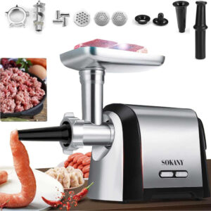 Molino Eléctrico 3 En 1 Sokany, 3200w Para Carne Y Maíz