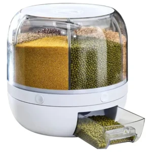 Dispensador De Alimentos Giratorio C, 6 Divisiones, Para Gra