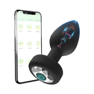 Plug Anal Vibrador Bluetooth Interactivo App A Distancia Color Negro