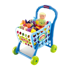 Carrito De Compras Infantil 3 En 1 Con Frutas Y Accesorios