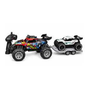 Carro  4x4 A Control Remoto Con Remolque Y Vehículo
