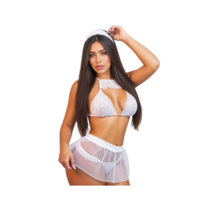 Lencería Sexy Mini Angelito Dulce de 4 Piezas Disfraz Sensual