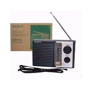 Radio Portátil Sony ICF-F10 de 2 Bandas AM/FM con Antena Telescópica